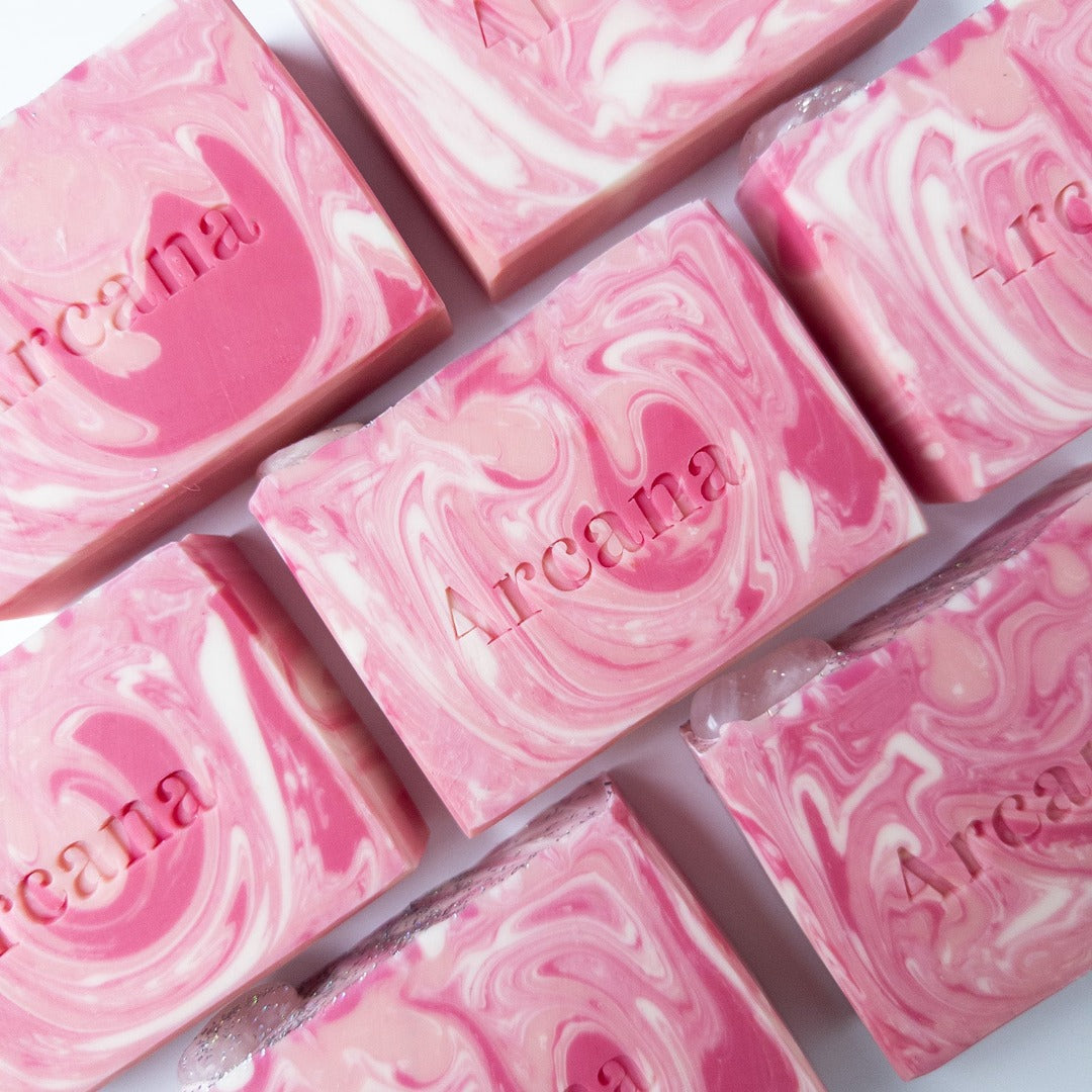 Rose Quartz Crystal Embedded Soap